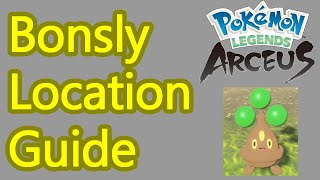 Pokemon Legends Arceus Bonsly location guide how to catch bonsly [upl. by Meeharbi]