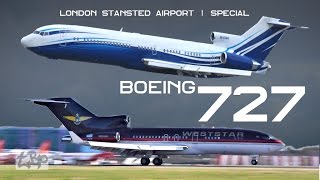 BOEING 727 Rare B727 at London Stansted Airport Weststar 72723 Starling Aviation 727200 [upl. by Hardman]