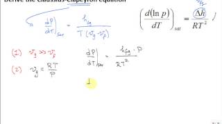 Derive Clausius Clapeyron Equation [upl. by Skvorak]