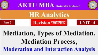 7 Mediation Types Mediation Process Moderation and Interaction analysis HR Analytics in hindi [upl. by Fonsie]