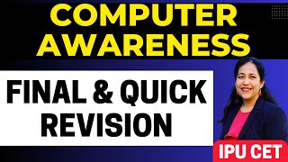 BCA Entrance Exam Preparation 2024  Final Revision for Computer Awareness bca ggsipucet [upl. by Kinghorn]