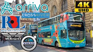 Arriva Merseyside Cross River 432 Liverpool to New Brighton Royal British Legion VolvoB5LH Hybrid [upl. by Ayarahs]