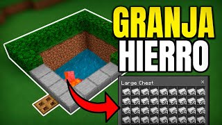 ✅ LA GRANJA de HIERRO mas FACIL en MINECRAFT BEDROCK 120 [upl. by Olenka]