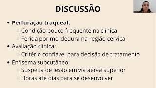 Pôster vídeo  Perfuração traqueal em cão relato de caso [upl. by Sirej]