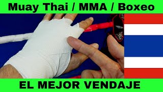 VENDAJE   EL MEJOR   para ENTRENAMIENTO de Box  Muay Thai  Kickboxing  MMA  TUTORIAL [upl. by Schnurr]