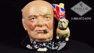 Royal Doulton Winston Churchill Large Character Jug D6907 [upl. by Gnilsia]