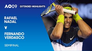 Rafael Nadal v Fernando Verdasco Extended Highlights  Australian Open 2009 Semifinal [upl. by Drahser]