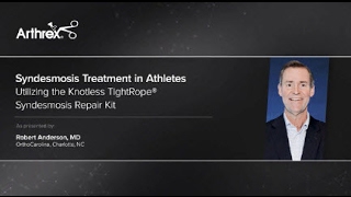 Syndesmosis Treatment in Athletes Utilizing the Knotless TightRope® Syndesmosis Repair Kit [upl. by Balac]