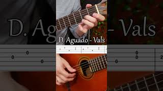 Como tocar quotValsquot de Dionisio Aguado en guitarra guitar guitarra tutorial [upl. by Notnelc]