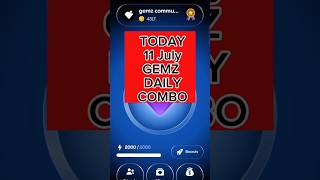 11 July GEMZ card combo  today 11 July GEMZ daily card combo gemzcoin gemzcombo [upl. by Amatruda]