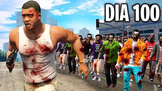 SOBREVIVÍ 100 DÍAS en un APOCALIPSIS ZOMBIE en GTA 5 [upl. by Klute270]