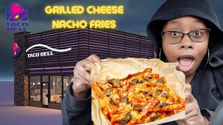 TRYING TACO BELL NEW GRILLED CHEESE NACHO FRIES REUPLOAD [upl. by Jessamyn]