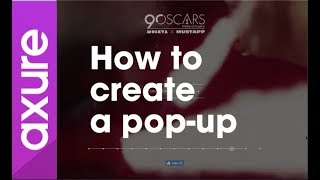 Axure RP 8 tutorial for beginners 08 How to create a popup in seconds [upl. by Secilu748]