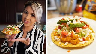 HOW TO MAKE CREAMY CHIPOTLE CHICKEN TOSTADAS [upl. by Floro258]