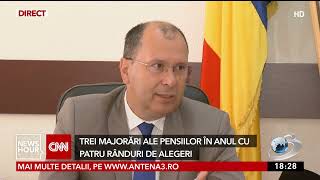 Românii care vor beneficia de trei majorări ale pensiilor Precizările şefului Casei de pensii [upl. by Rakabuba]