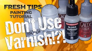 Gloss Varnish versus Matte Varnish What Do I Use Fresh Tips miniature painting wargaming [upl. by Anayit]