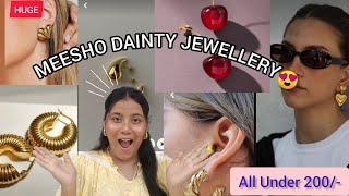 ✨MEESHO Dainty jewellery ✨ all Under Rs200 😍 korean style earrings meeshojewellery snehakundu [upl. by Luar]