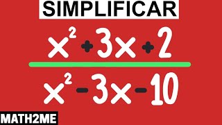 Simplificar fracciones algebraicas por Factorización  Ejercicio 2  Trinomios [upl. by Amaj]