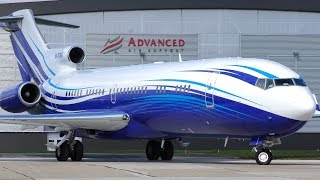 Boeing 727200VIP Stunning Livery Landing in Paris Le Bourget [upl. by Pytlik]