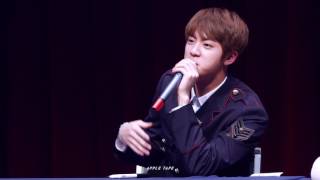 쓰레기가 음식을 먹으면 방탄소년단 석진 BTS Jin focus fancam 170226 YNWA 홍대 팬싸인회 [upl. by Lory]