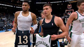 Giannis amp Bogdan Bogdanovic swapped jerseys After The Game 👏 [upl. by Ylrac]