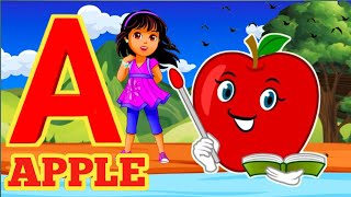 ABC Phonics song with lyrics  Learning ABC A for AppleB for Ball kidssong [upl. by Aldon510]