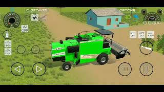 Swaraj and John Deere tractor and harvester game Play Video [upl. by Efeek288]