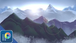 【Ibis Paint X】Mountains Scenery SpeedPaint [upl. by Jaunita]