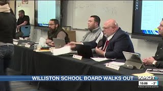 UPDATE Uproar at Williston Basin School Board meeting calls for resignations [upl. by Edroi759]