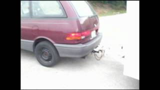 Toyota Previa Hitch Installation amp Trailer Towing [upl. by Ahtimat]