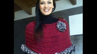 MAGLIA TUTORIAL COME FARE UN PONCHO AI FERRI SEMPLICE E VELOCE 4 di 4 [upl. by Haniraz28]