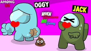 When Randoms Are Craziest Noob In Among Us With Oggy And Jack 😂😂😂 [upl. by Fisa]