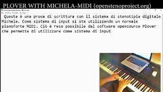 Stenografare con un pianoforte MIDI ed il software Plover [upl. by Harwin]