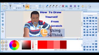 How To Cartoonize Yourself From Scratch Using SoThink Logo Maker  Speed Drawing Video [upl. by Betthel711]