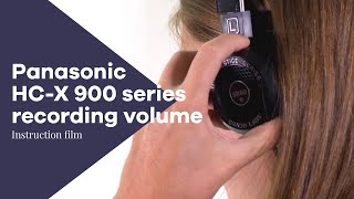 Setting the Recording Volume Panasonic HCX 920 [upl. by Tench651]