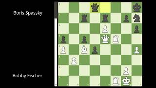 Bobby Fischer vs Boris Spassky  1972 World Championship Game 6  Queens Gambit Declined chess [upl. by Geraldina]