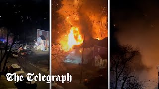 Massive explosion blows up house in Arlington Virginia [upl. by Blunt133]