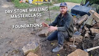 How to build a Dry Stone Wall Part 1 Laying the Foundation [upl. by Sassan]