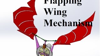 Scotch yoke Operated Flapping wing Mechanism Ornithopter [upl. by Lehctim850]