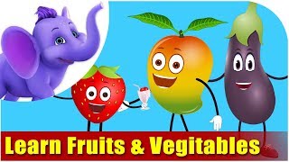 Lets Learn Fruits amp Vegetables  Preschool Learning [upl. by Seraphina]