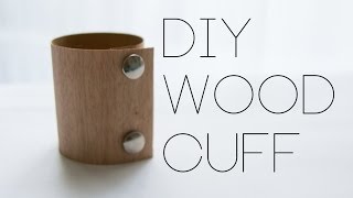 DIY Easy Wood Cuff Bracelet Holz Armband [upl. by Jehanna]