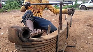 Rear Suspension Leafleaf spring Measurement amp Fitting by Expertise santoshpattimistry [upl. by Neerol]