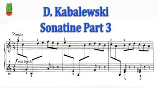 DKabalevsky Sonatina in C major op13 No 1 part 3 quotPrestoquot ДКабалевский Сонатина [upl. by Philippine]