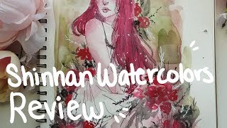 ﾐ☆ Shinhan Professional Watercolors Review  Speedpaint [upl. by Naraa]