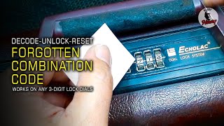 How to Decode Unlock amp Reset Forgotten Combination Locks on Any Suitcase Luggage amp Briefcase [upl. by Nettle]