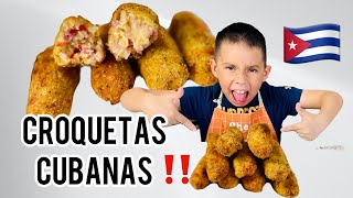 TRADITIONAL CUBAN CROQUETTES RECIPE  CROQUETAS CUBANAS🇨🇺 [upl. by Otto281]