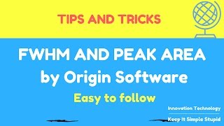 FWHM Determination for XRD peaks and Peak Area using Origin software [upl. by Llib]