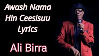 Ali Birra  Awash Lyrics [upl. by Ifar]