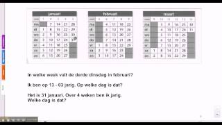 Pluspunt 3 groep 6 blok 7 les 1 rekenen met de kalender [upl. by Willock]