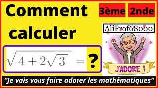 Comment calculer et simplifier A√42√3 sous la forme a√b  c [upl. by Nnaear]